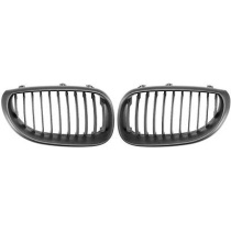 BMW 5-Serie E60/E61 03-07 Enkelribbad Svart Sportgrill / Njurar DIEDERICHS